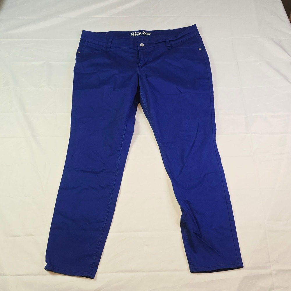 Old‎ Navy Women's Rockstar Skinny Jeans Size 18 Blue Mid Rise Stretch Pants F18